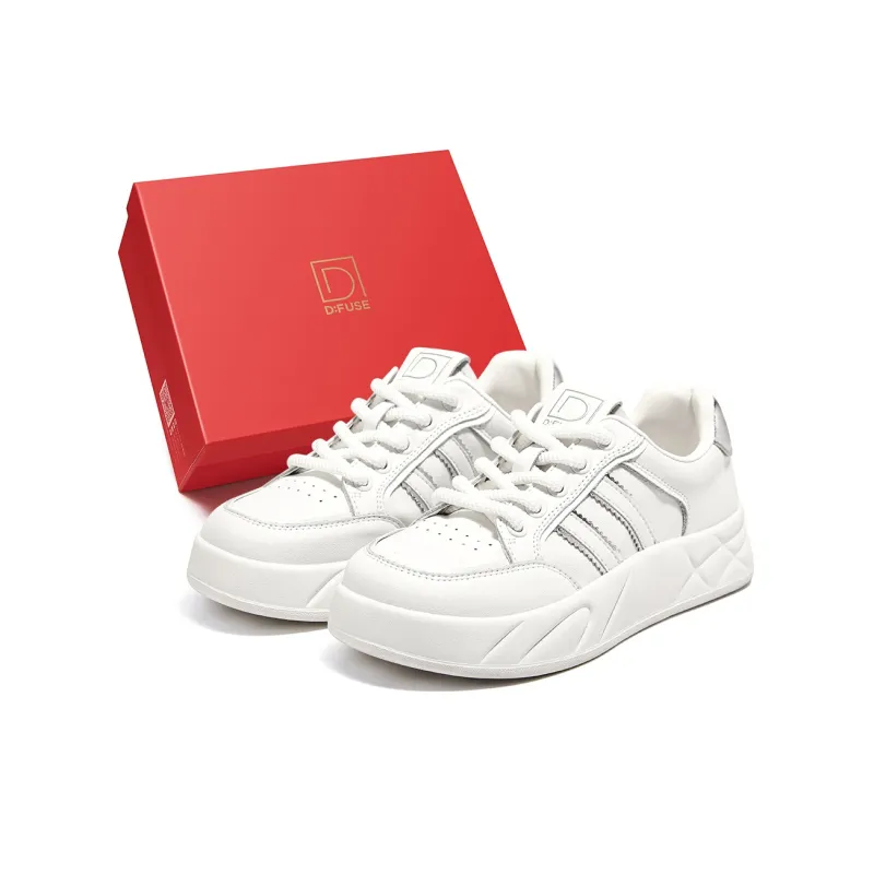 D:FUSE SCANDINAVIA Puffy Shoes Flat Shoes Anti-Slip And Wear-Resistant Lightweight Low-Top Skateboard Shoes Women's-0