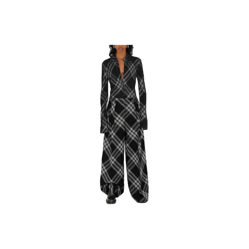 Burberry Check Printed Long Sleeved Buttoned Shirt-3