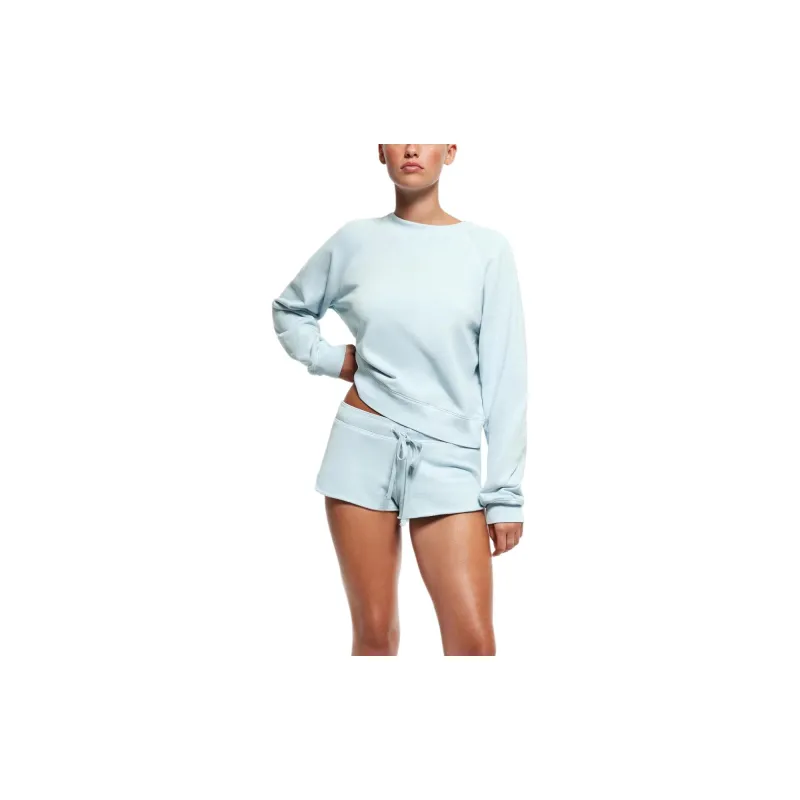 SKIMS SS24 Summer Collection FRENCH TERRY CLASSIC CREWNECK Sweatshirt Women's OPAL/Opal-1