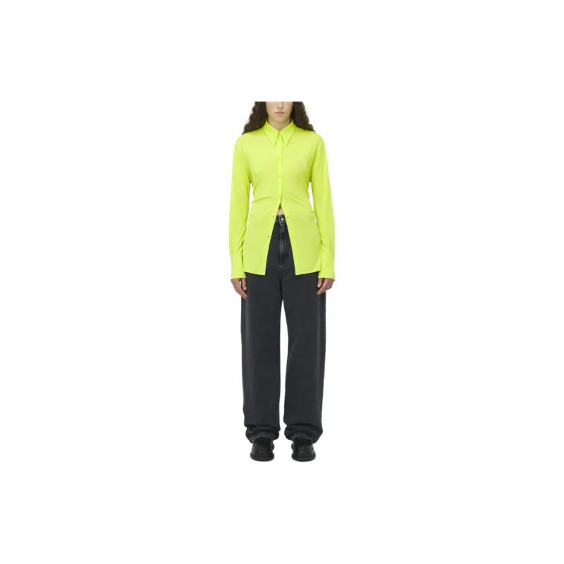 Alexander McQueen T Bar Chain Gathered Fitted Shirt-1
