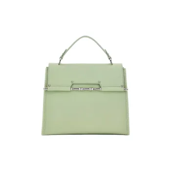 GUESS Genuine Leather Shoulder Bag Crossbody Bag Handbag Women's Light Green
