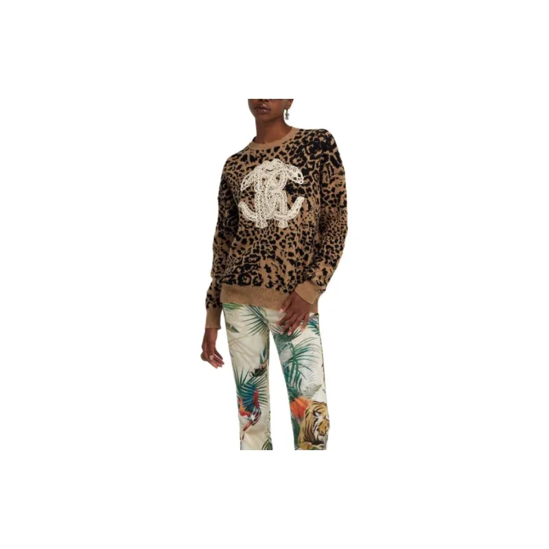 Roberto Cavalli SS24 Sweater Women's Brown-1