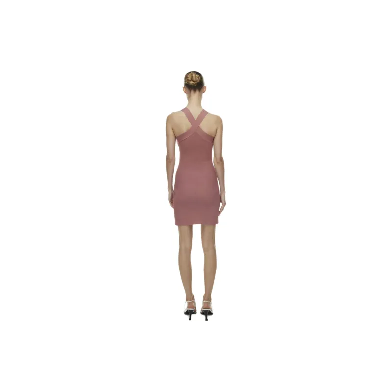ARITZIA Babaton Sculpt Knit Criss Cross Dress Sleeveless Dress Women's Red Willow-2