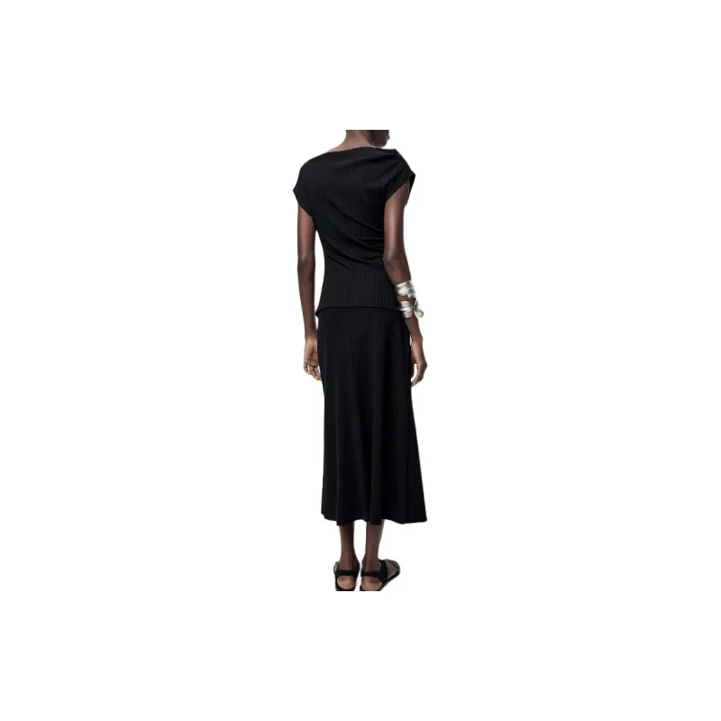 ZARA Tank Tops Women's Black-3