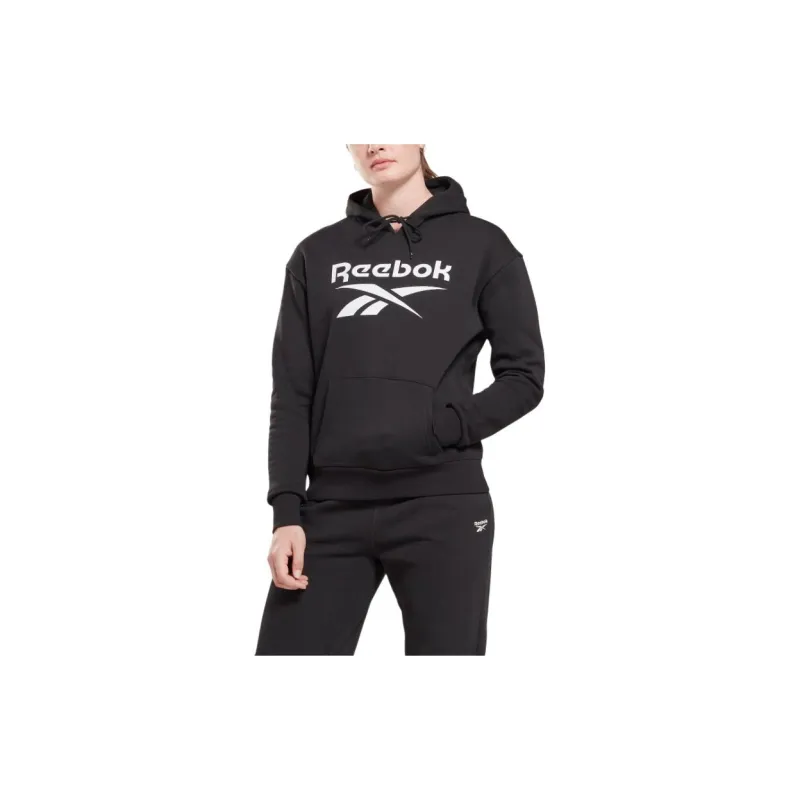 Reebok Identity Big Logo Fleece Hoodie Sweatshirt Women's Black-1