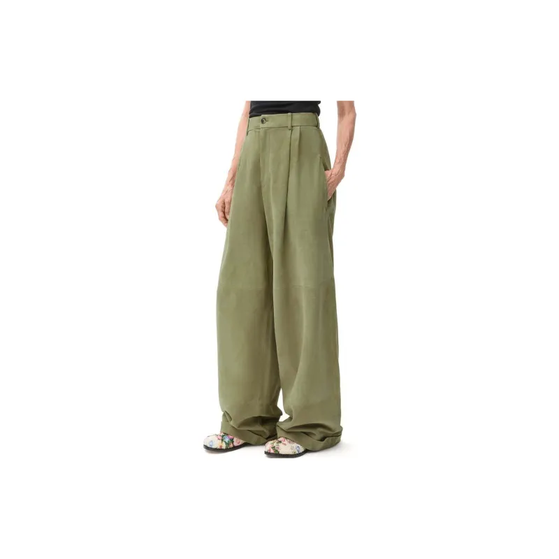 LOEWE SS24 Casual Pants Women's Green-3