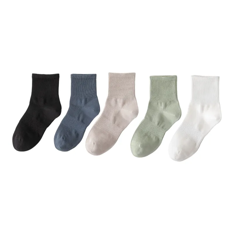 Yalu Mid Calf Socks Women's 5 Pack-15