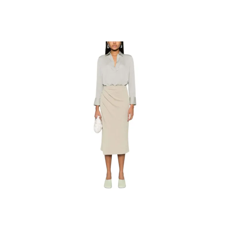 VINCE Casual Long Skirts Women's Light Green-1