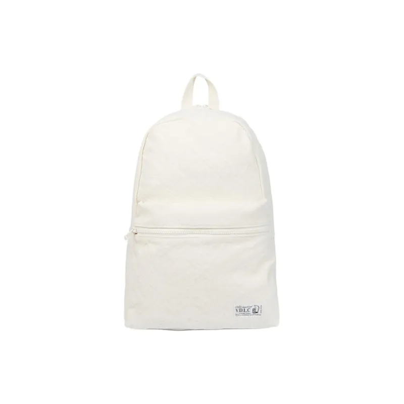 VOLER DANS LE CIEL！ Canvas Backpacks Backpack Regular Unisex White/Blue-0