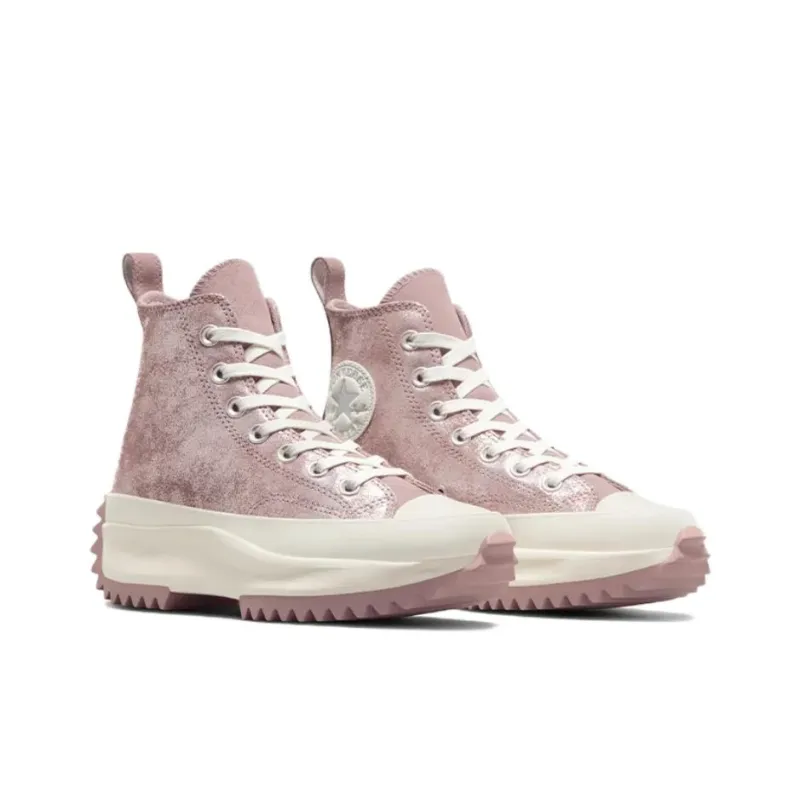 Converse Run Star Hike Anti-Slip Wear-Resistant High-Top Casual Shoes Women's Pink-2