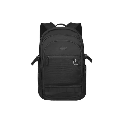 LiNing Polyester Backpack Regular Unisex Black