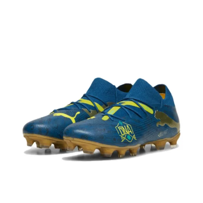 PUMA FUTURE 7 MATCH FG Rubber Long Studs AG Rubber Short Studs Anti Slip Wear Resistant Soccer Shoes Men's Blue-2