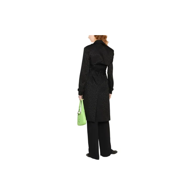 VERSACE Trench Coats Women's Black-1
