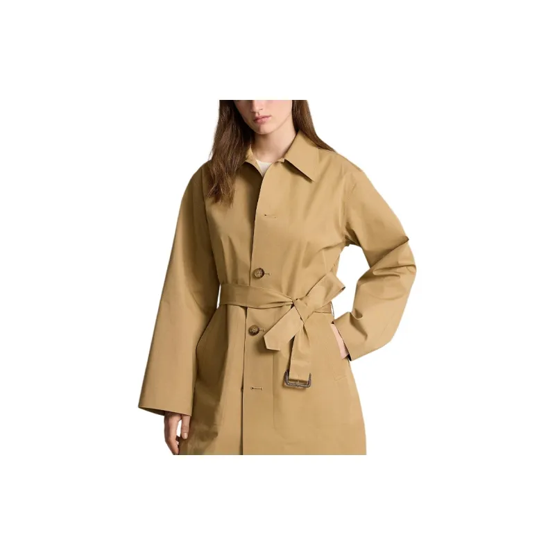 Polo Ralph Lauren FW24 Coats Women's Brown Yellow-3