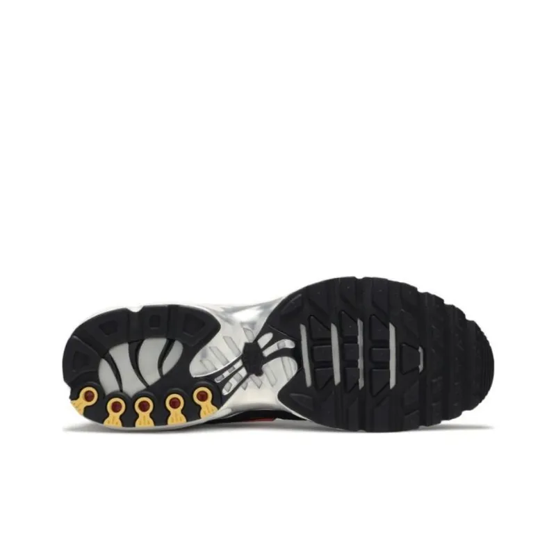 Nike Air Max Plus Cushioning Anti-Slip And Wear-Resistant Low-Top Casual Running Shoes Unisex Black Orange-3