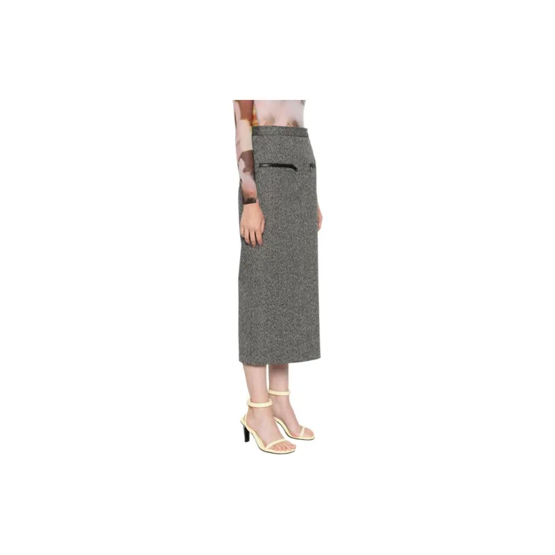 MSGM Interlock Twill Midi Skirt-3