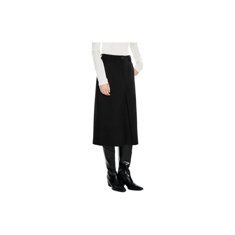 COVERINS Casual Long Skirts Women's Black-3