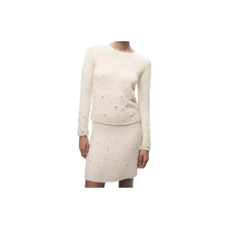 ZARA Casual Short Skirts Women's White-4