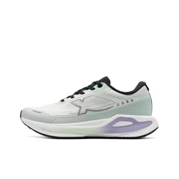 XTEP Starburst 2 Cushioning Wear Resistant Low Top Running Shoes Women's Beige Purple Green