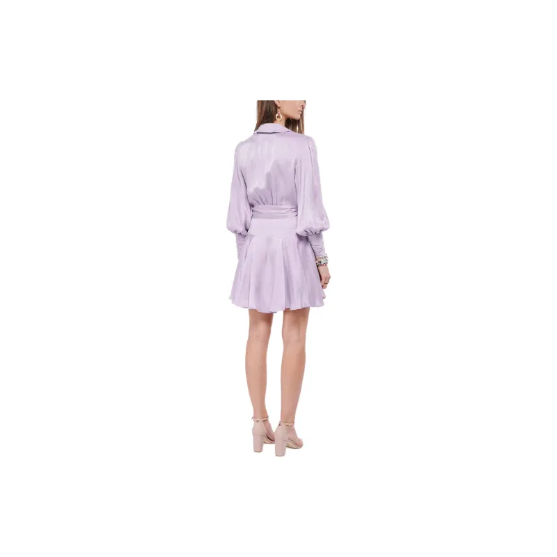 Zimmermann SS22 Long Sleeved Dress Women's Purple-2