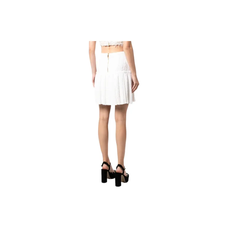 BALMAIN Casual Short Skirts Women's White-2