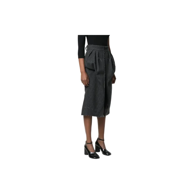 Maison Margiela High Waisted Puffed Midi Skirt-3