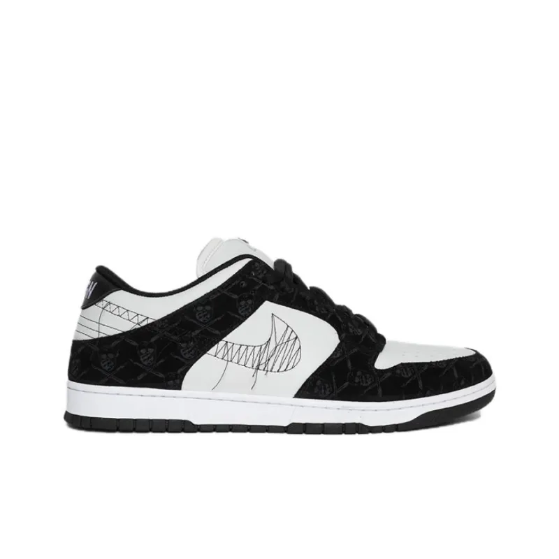 THE SHOE SURGEON x Nike Dunk SB Slip Resistant Low Top Casual Shoes Men's Black White-1