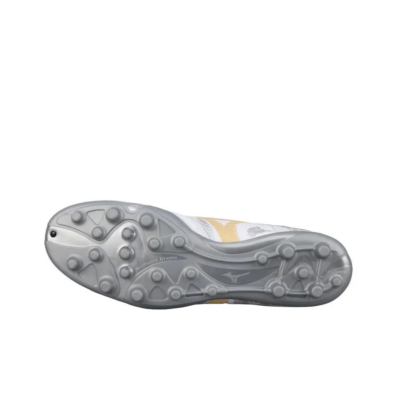 Mizuno Monarcida AG Rubber Short Studs Cushioned Wear Resistant Breathable Coverage Soccer Shoes Men's White Gold-4