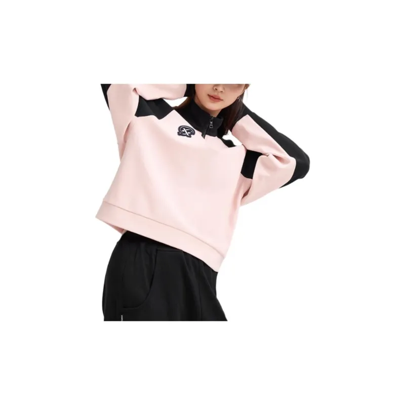 XTEP Sweatshirt Women's Moonlit Pink/Jet Black-2
