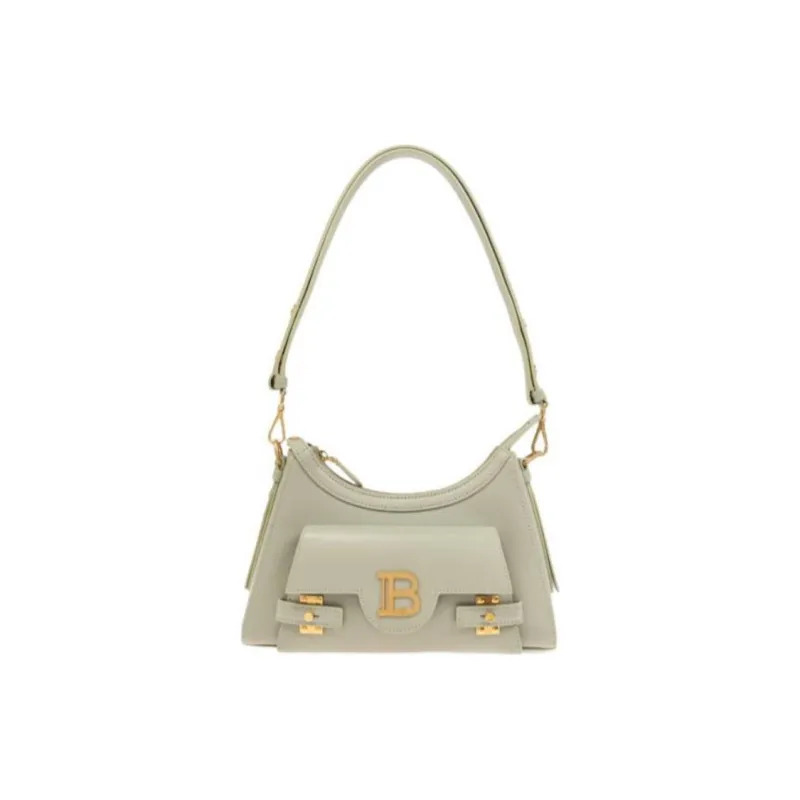 BALMAIN Leather Handbag Shoulder Bag Women's Green-0