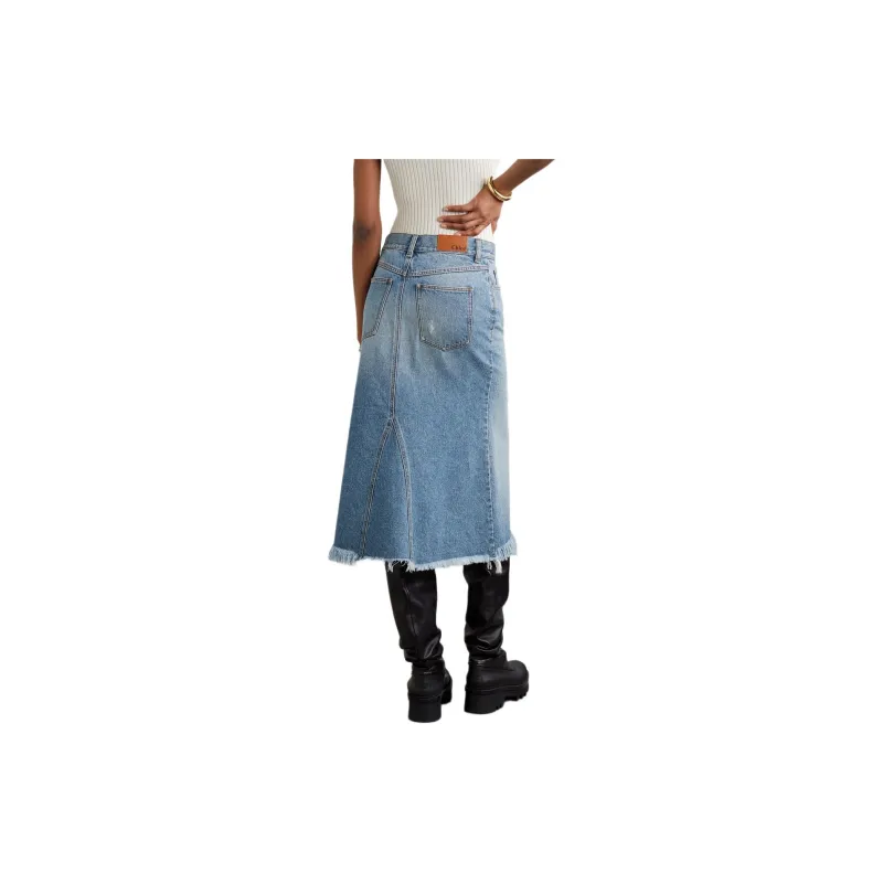 Chloé Denim Midi Skirt-5