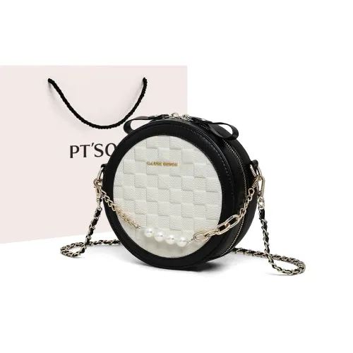 PT'SON Crossbody Bags Black With White