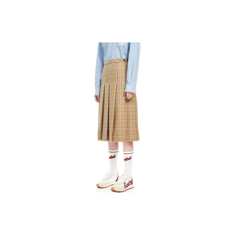 III VIVINIKO Casual Long Skirt Women's Khaki-3