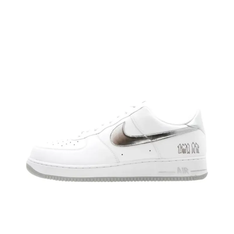 Nike Air Force 1 Slip Resistant Low Top Skateboard Shoes Men's White-0