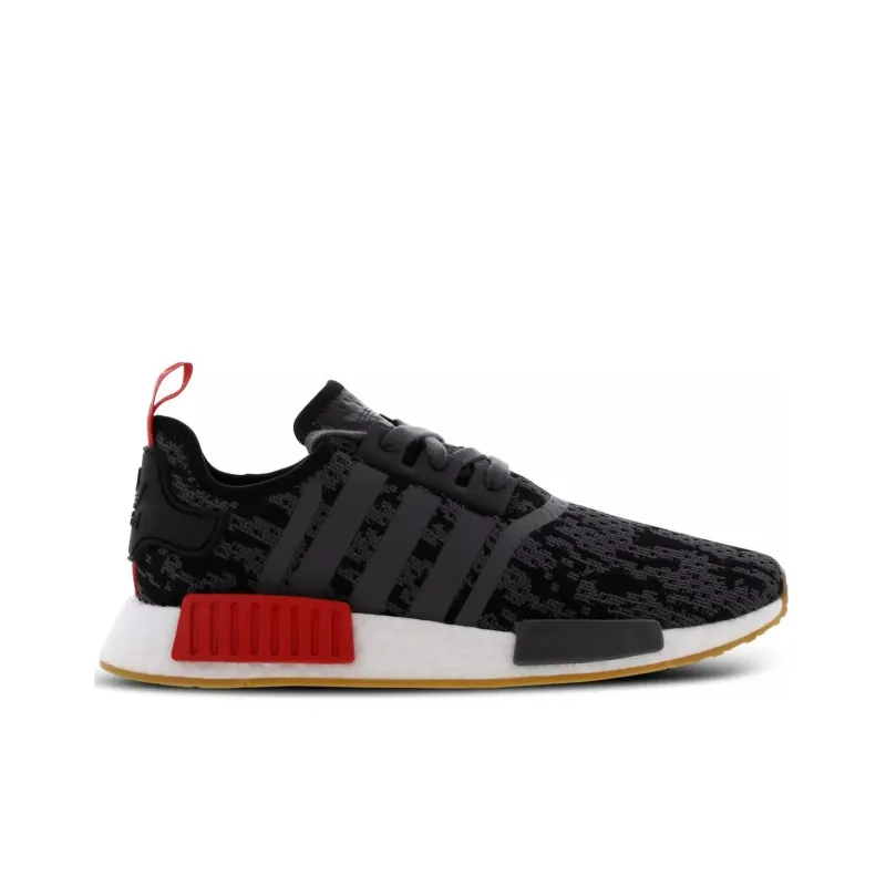 Adidas Nmd R1 Black Grey Red Gum Foot Locker Exclusive-1