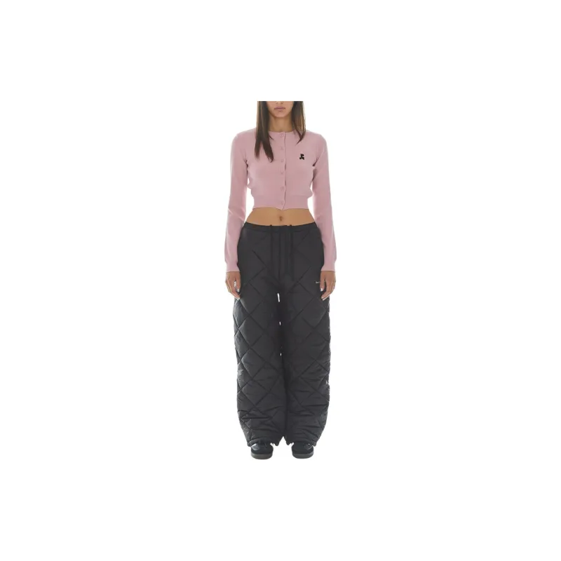 Rest&Recreation CROPPED KNIT CARDIGAN Knitwear Women's Pink/Pink-2