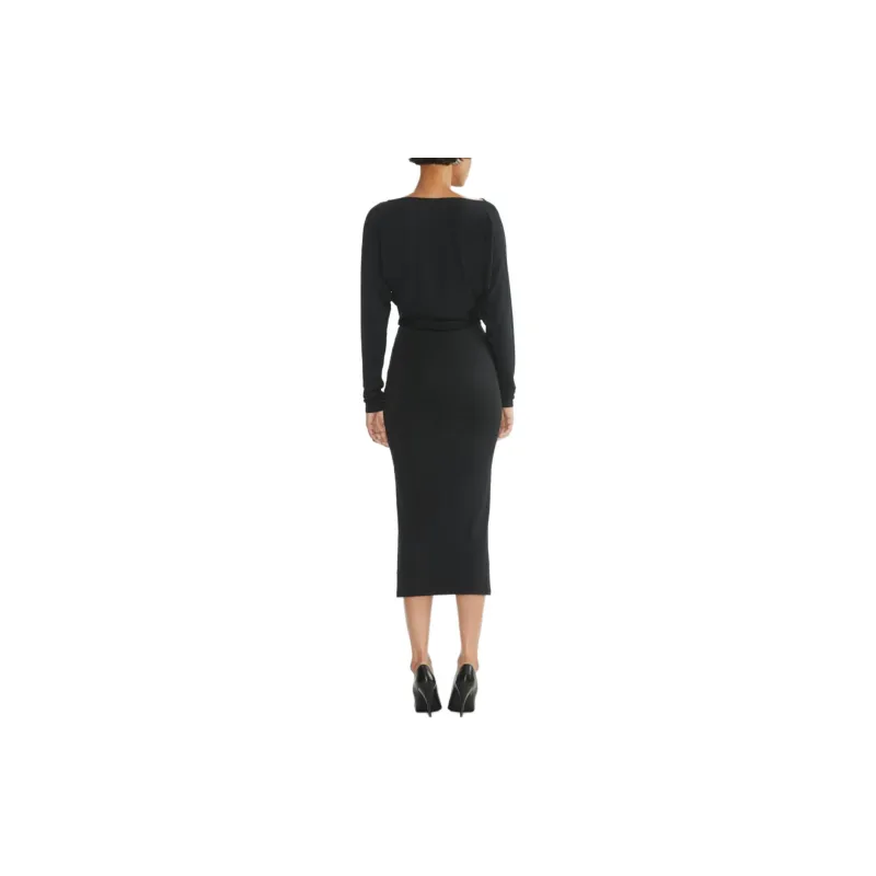 ARITZIA Babaton Cote Dress Long-Sleeved Dresses Women's BLACK/Black-3