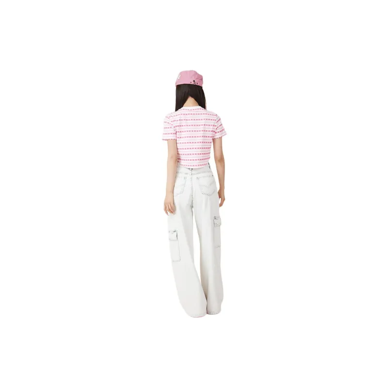 LALABOBO SS24 Jeans Women's Light Blue White-1
