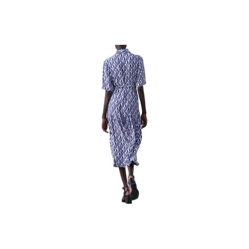 ZARA Short Sleeved Dresses Women's Blue-4