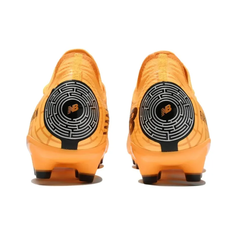 New Balance NB Furon V7+ HG Rubber Short Studs Cushioned Slip Resistant Soccer Shoes Men's Orange-2