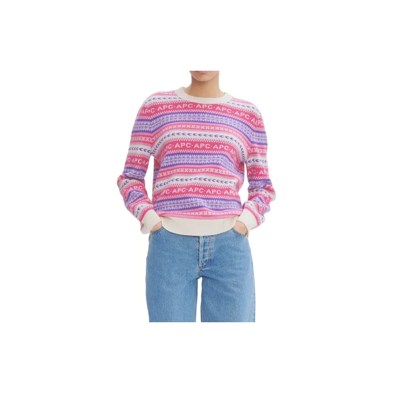A.P.C Maisie Logo Intarsia Knit Crewneck Jumper-1
