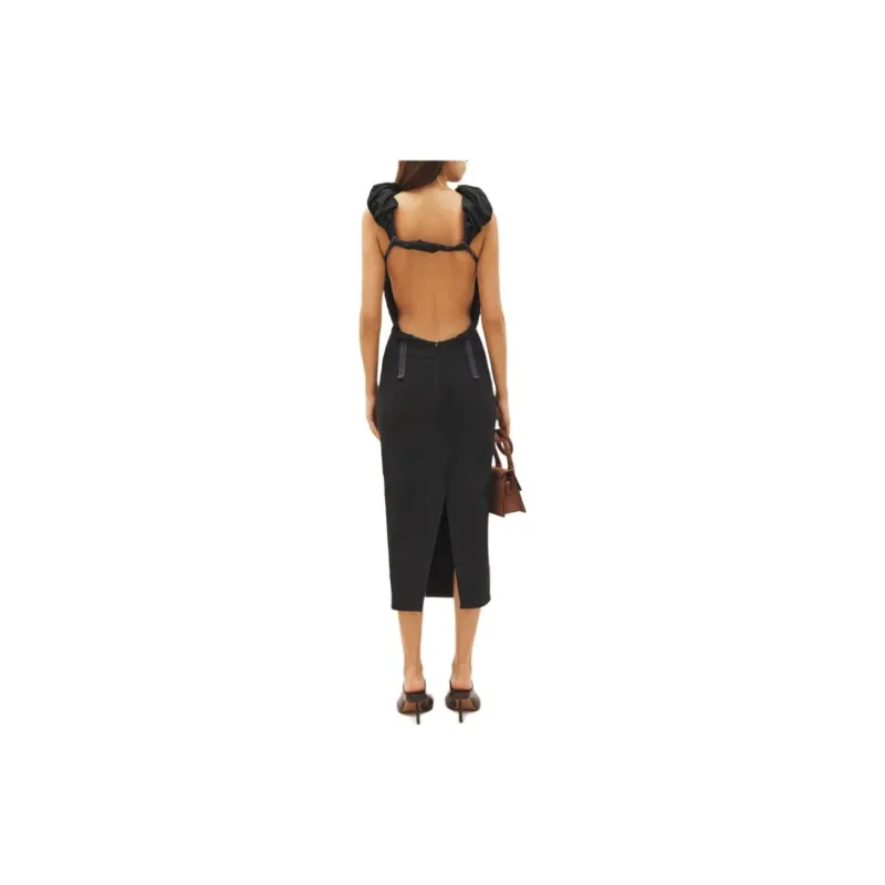 Jacquemus La Robe Crema Dress Navy-3