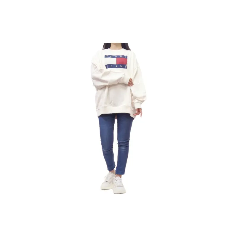 Tommy Hilfiger Sweatshirt Women's Gray White-1