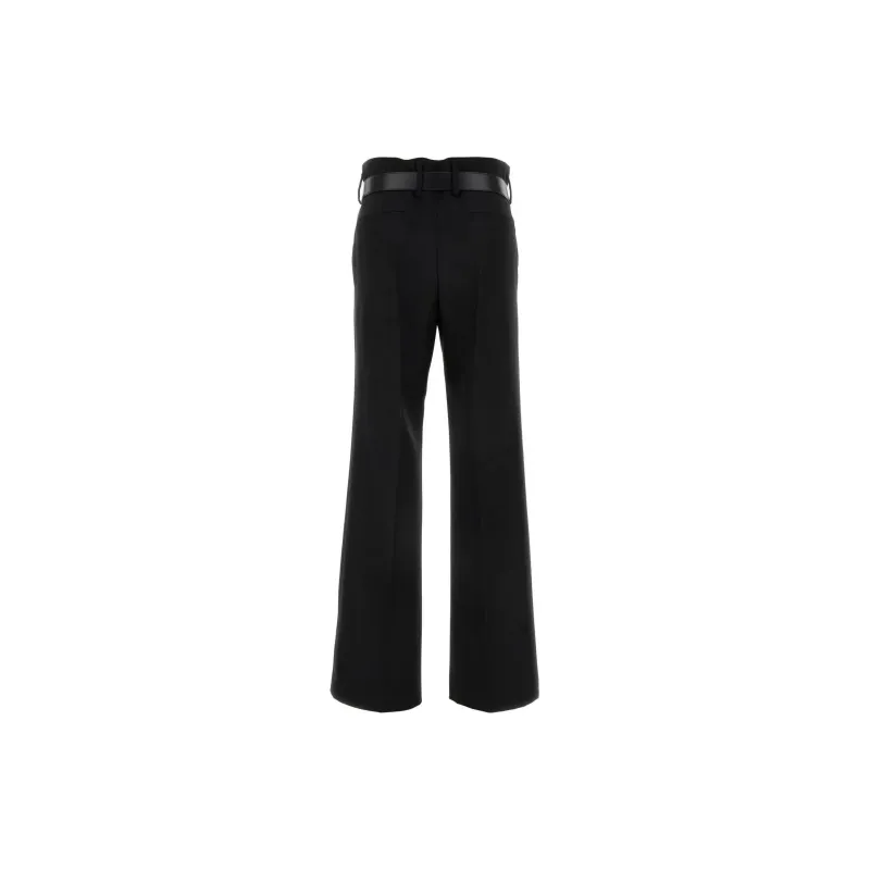PRADA Belted Pleated Trousers-1