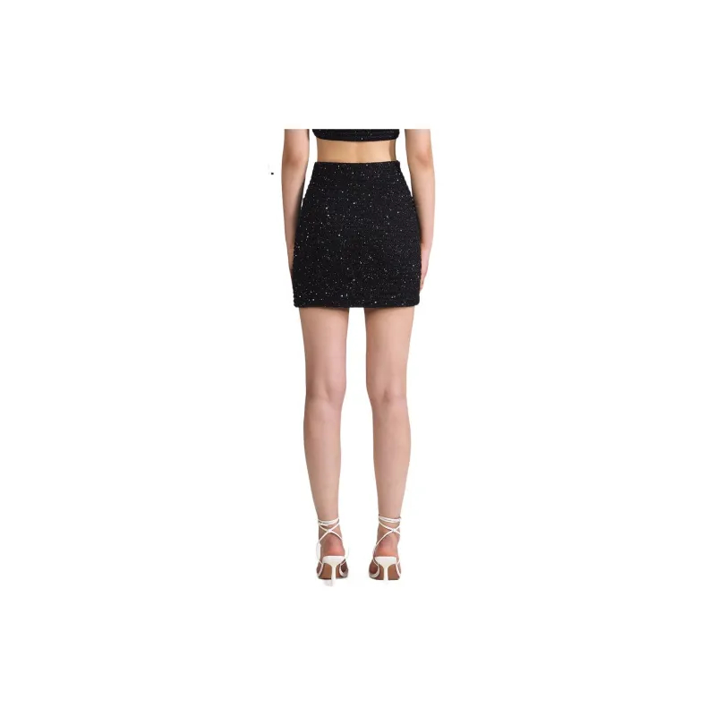 Self portrait Casual Short Skirts Women's Classic Black-2