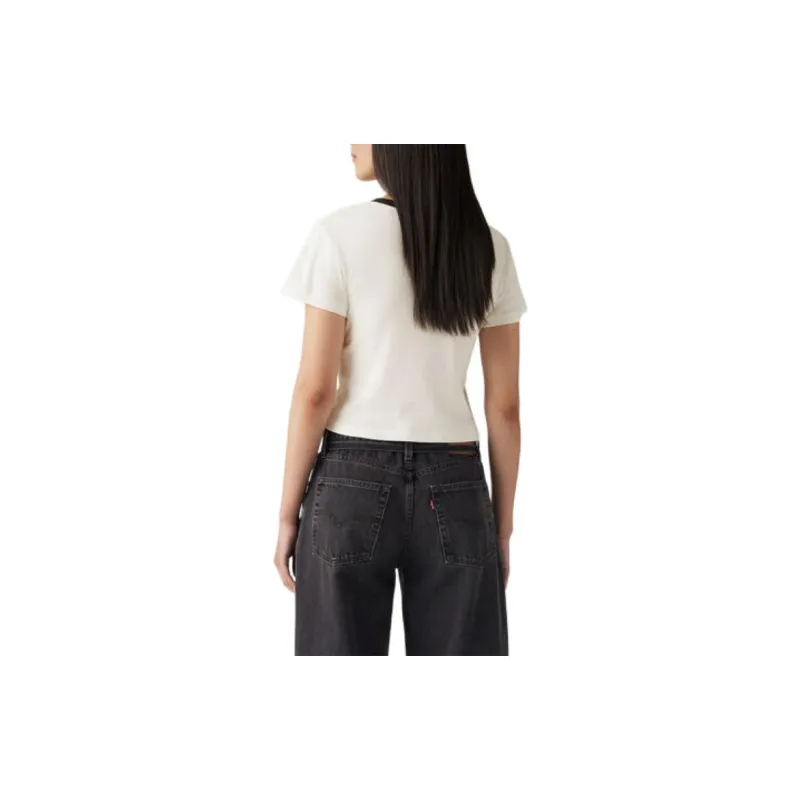 Levis T-Shirts Women's White-4
