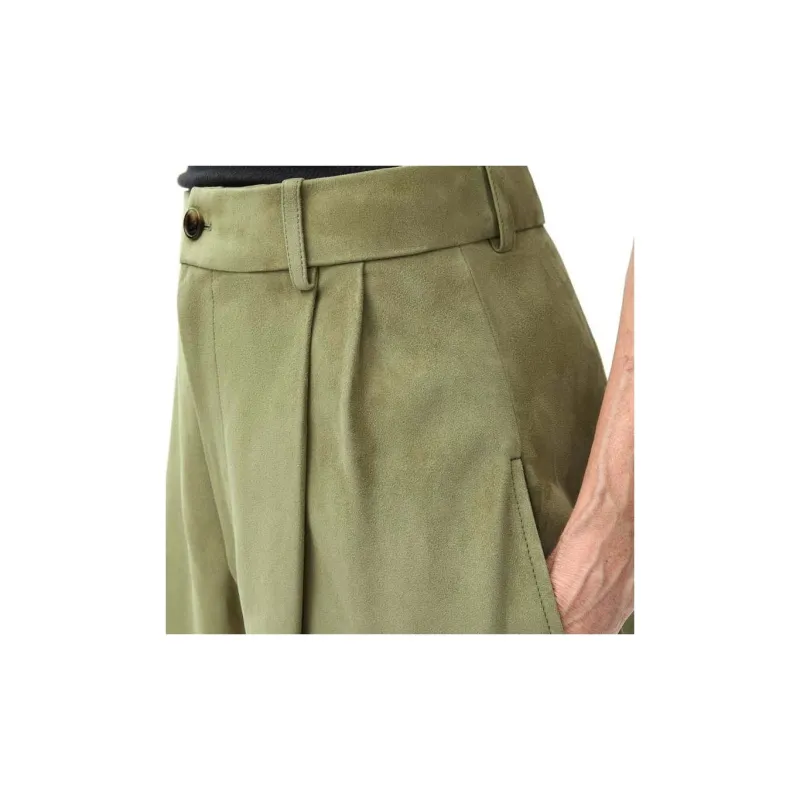 LOEWE SS24 Casual Pants Women's Green-5