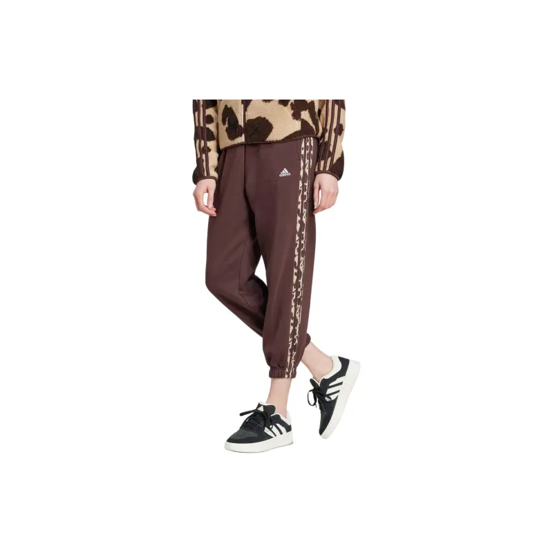Adidas Free Shipping With AdiClub Essentials 3-Stripes Animal-Print 7/8 Pants-1
