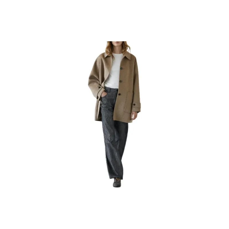 Massimo Dutti Coats Women's Camel-2
