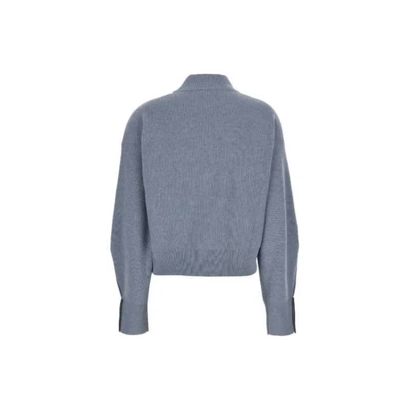 Brunello Cucinelli Monile Embellished Ribbed Jumper-1